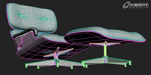 3ds Max教程：埃姆斯時(shí)尚休閑椅的制作_墊腿椅圖19