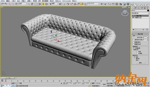 3dsmax歐式沙發(fā)建模教程 飛特網 3dsmax建模教程