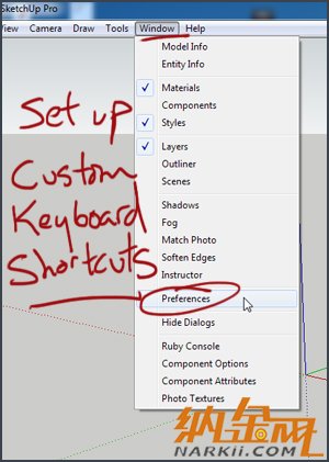 Sketchup的偏好菜單