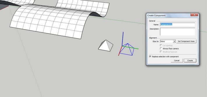 sketchup建模教程：曲面桁架建模教程