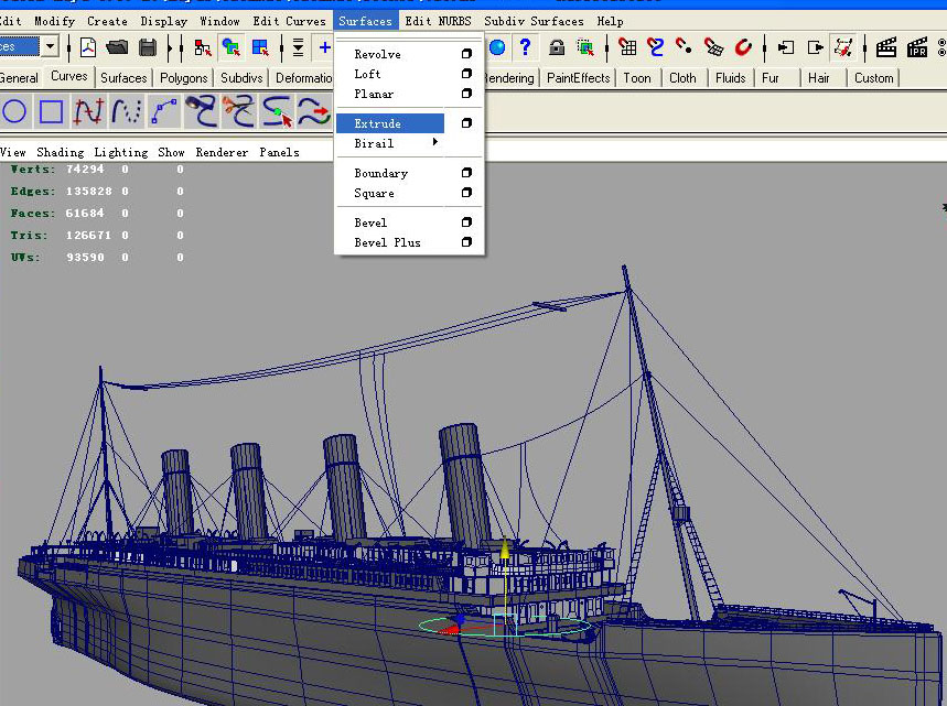 泰坦尼克號(hào)maya建模教程5