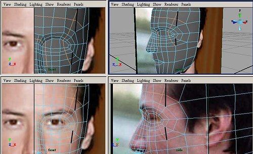 maya教程：人物頭部polygon建模練習(03)