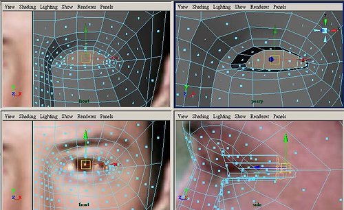 maya教程：人物頭部polygon建模練習(03)