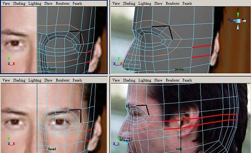 maya教程：人物頭部polygon建模練習(03)